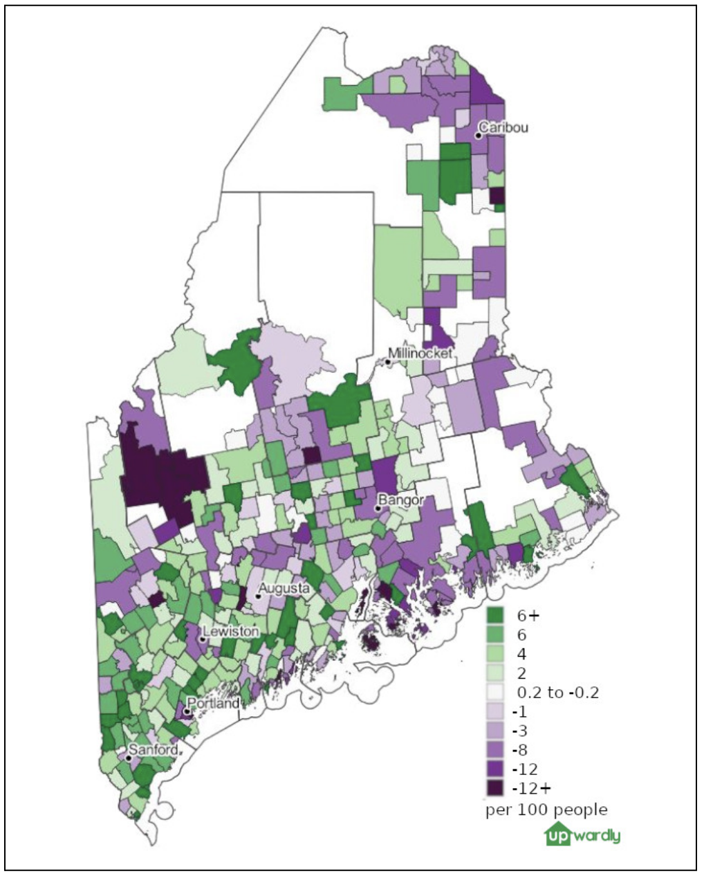Change of Address Requests Per 100 People by Zip Codes from 2019 to 2022